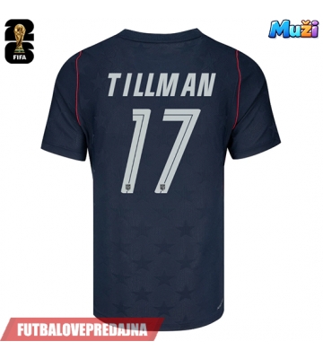 Lacne Muži Futbalové dres Spojené štáty Malik Tillman #17 MS 2026 Krátky Rukáv - Preč